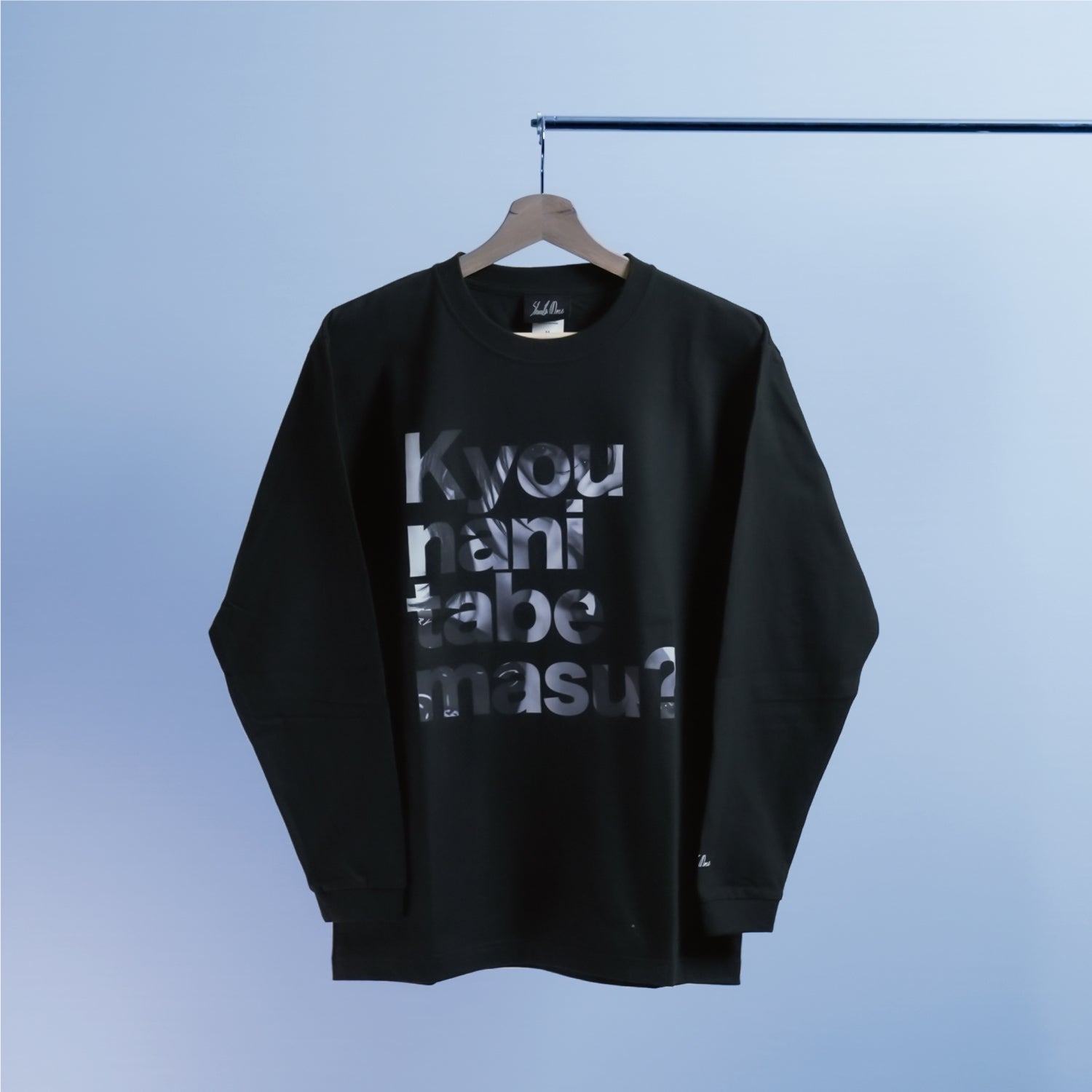 【販売終了】NANITABEMASU ロンT -MOJI- Black