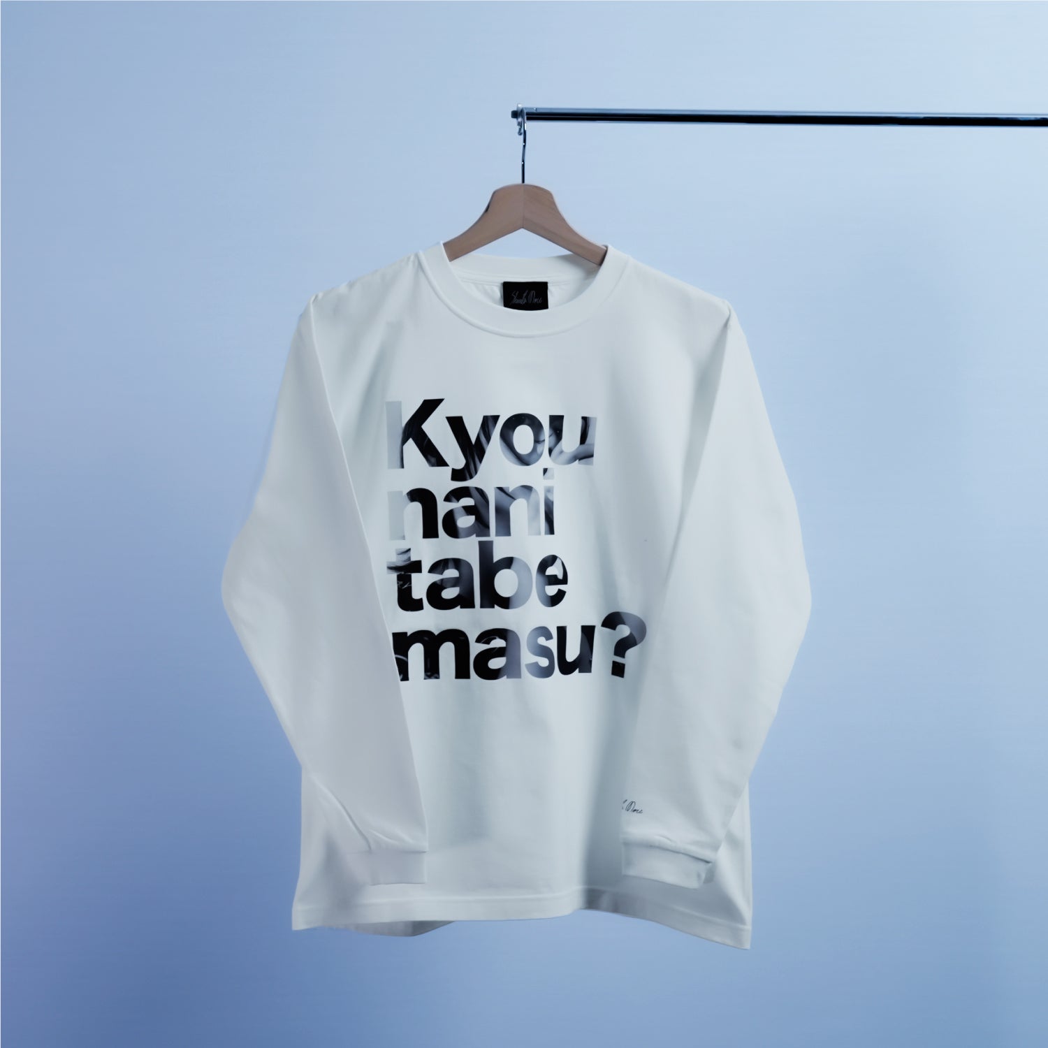 【販売終了】NANITABEMASU ロンT -MOJI- White