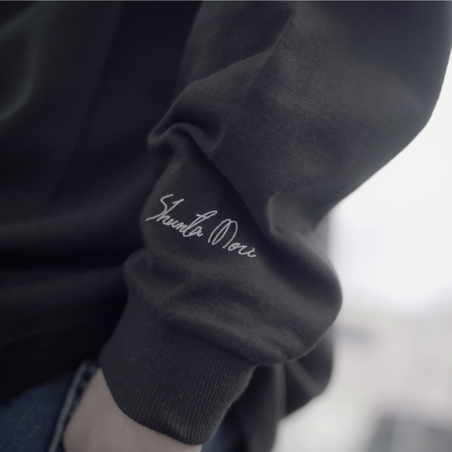 【販売終了】NANITABEMASU ロンT -MOJI- Black