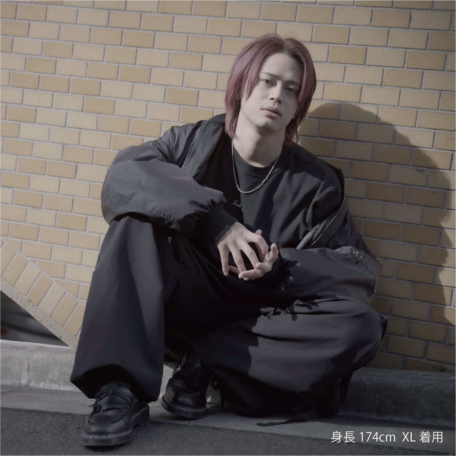 【販売終了】NANITABEMASU ロンT -SHIKAKU- Black