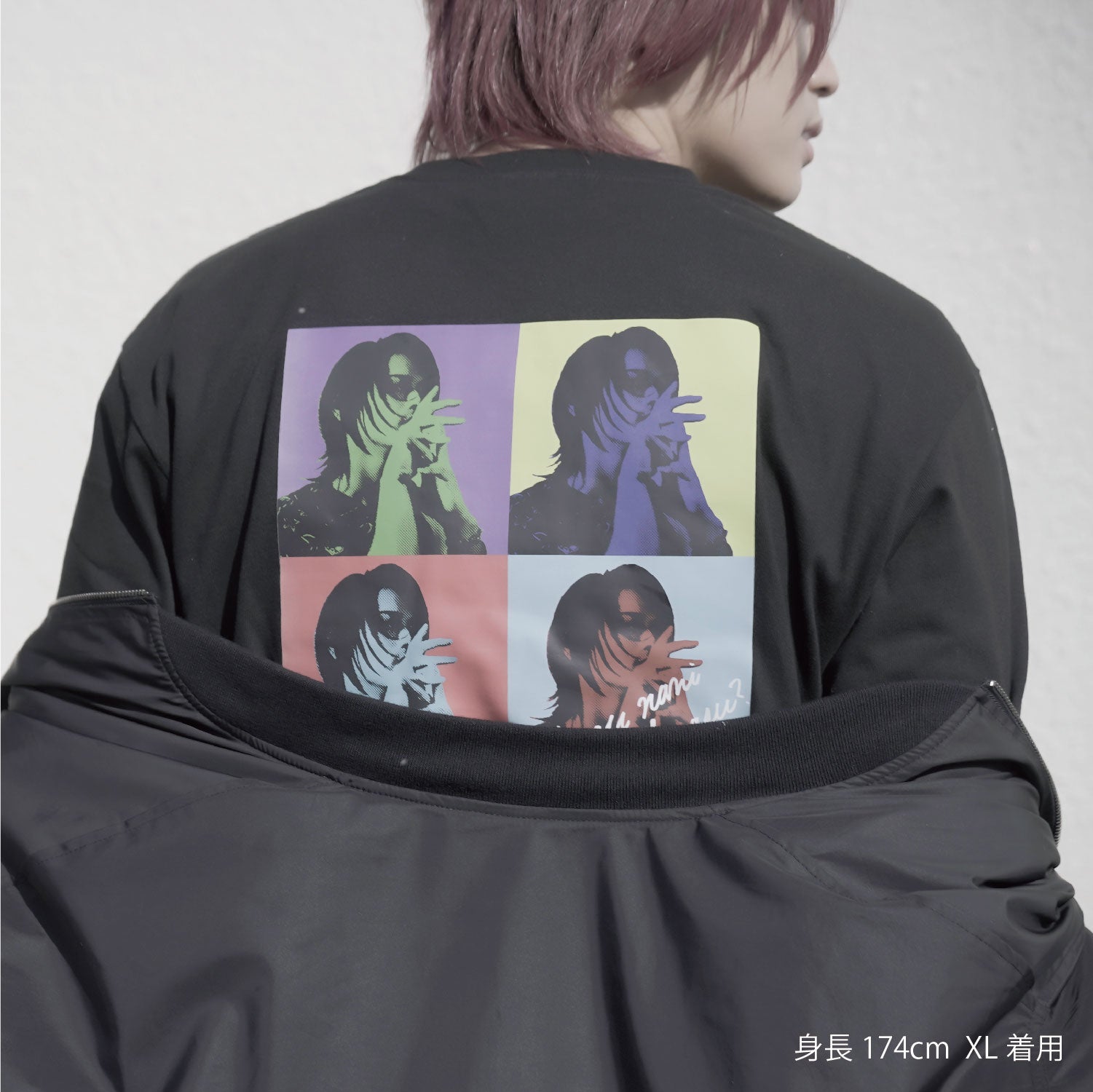 【販売終了】NANITABEMASU ロンT -SHIKAKU- Black