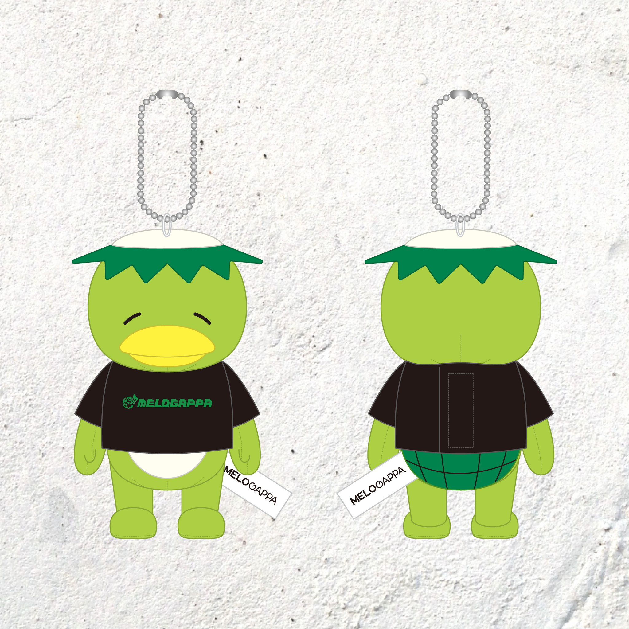 カッパくんぬいぐるみキーホルダー with MELOGAPPA Tシャツ