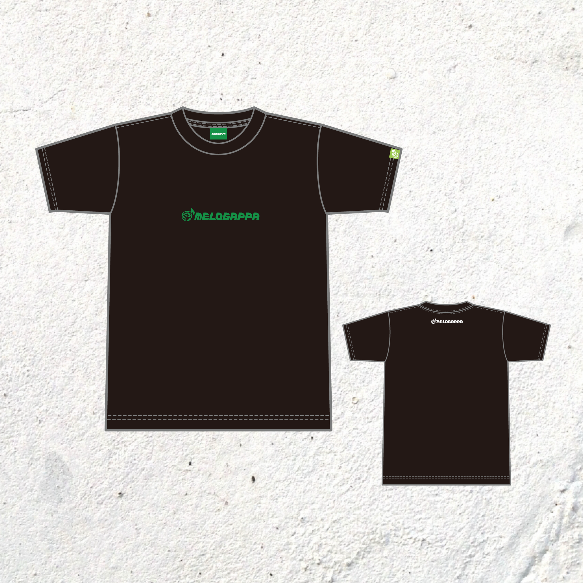 MELOGAPPATシャツ〈黒〉