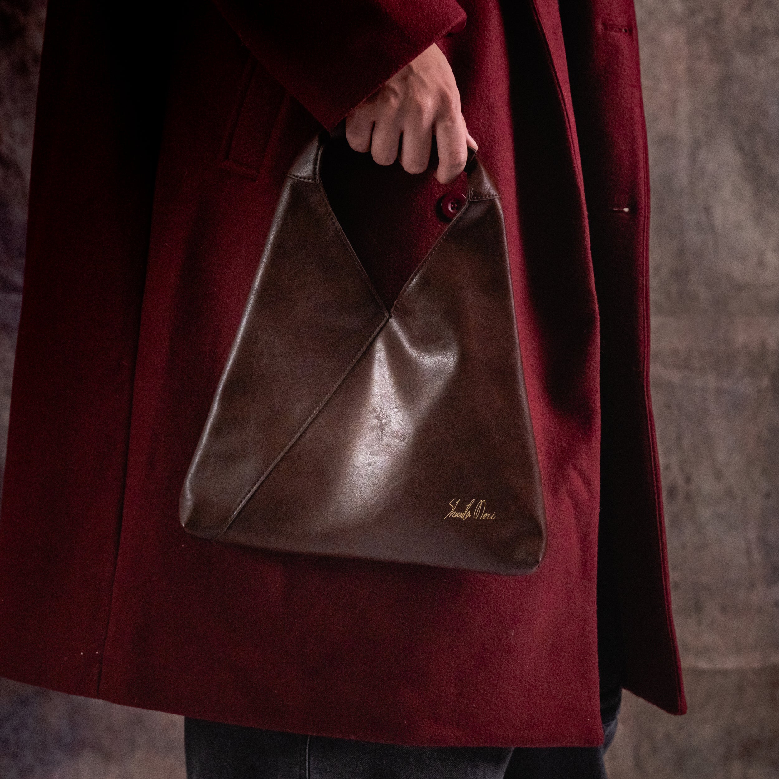 【抽選商品】Omusuviレザーバッグ BROWN