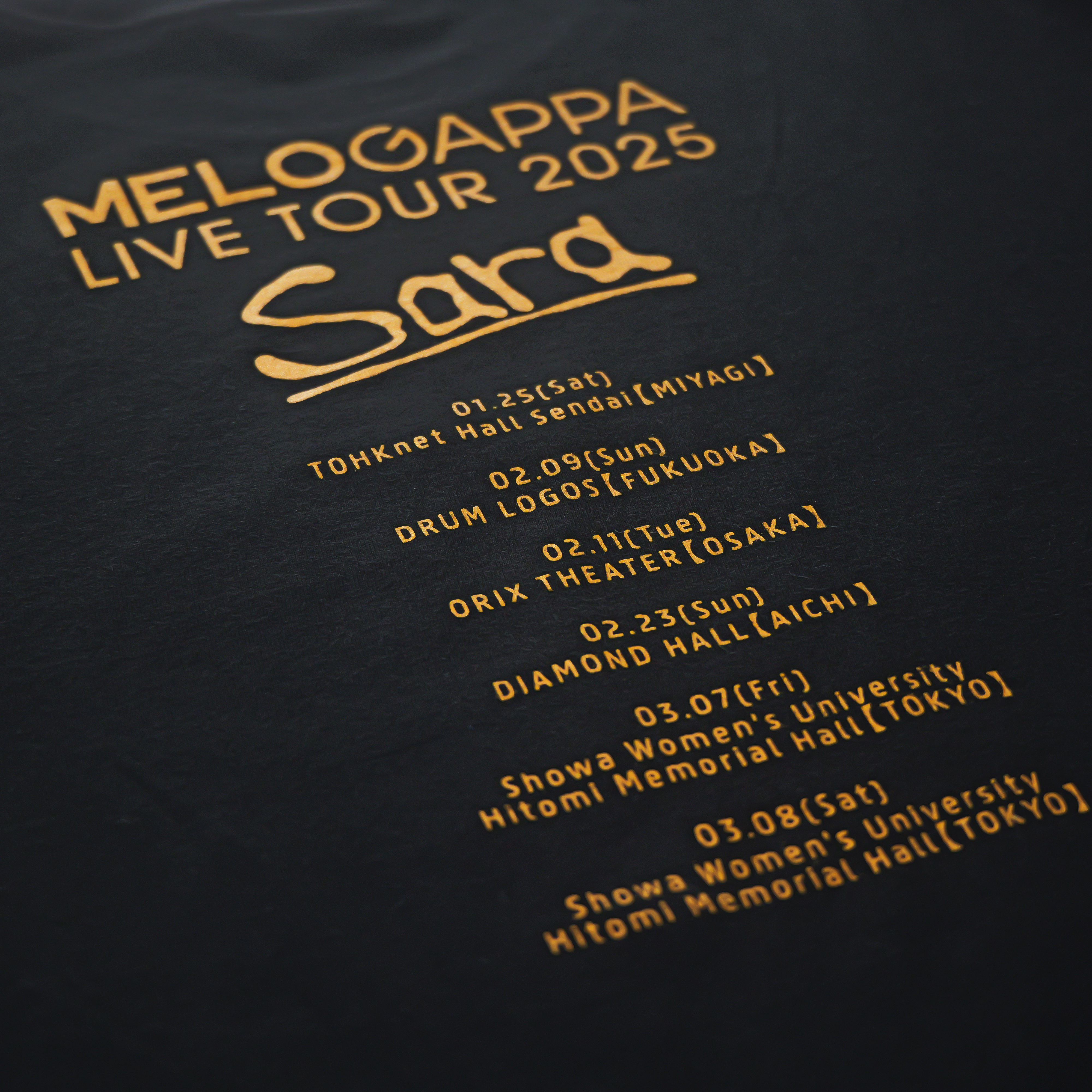 MELOGAPPA SARAツアー Tシャツ【限定色ネイビー】XL 受注販売】SARA Tシャツ