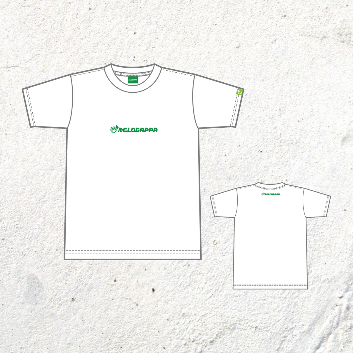 メロガッパ　MELOGAPPA Tシャツ XLサイズ MELOGAPPATシャツ〈白〉