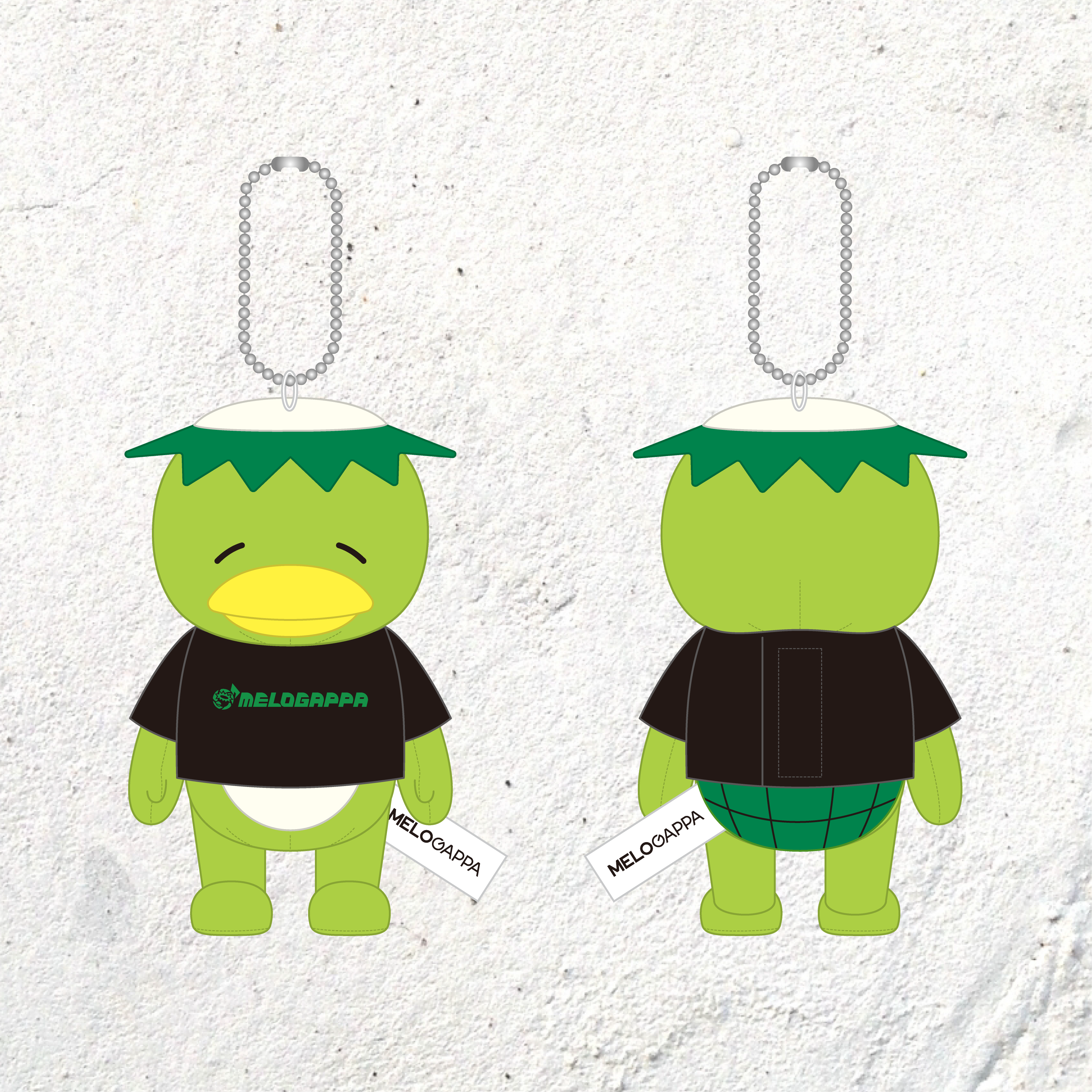 カッパくんぬいぐるみキーホルダー with MELOGAPPA Tシャツ